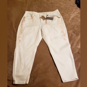 Melissa McCarthy Seven7 White Pencil Pants 18W